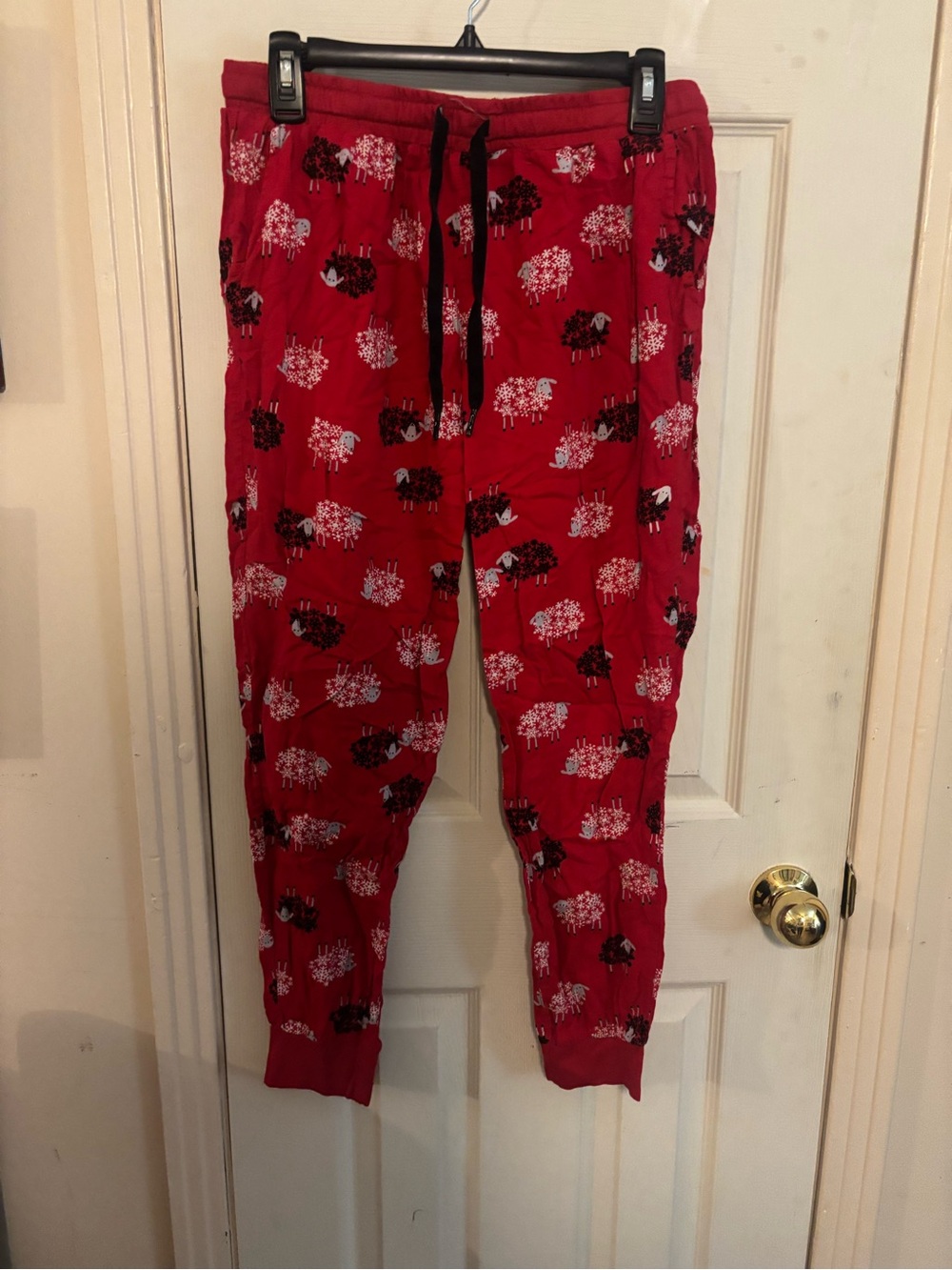Secret Treasures Red Sheep Print Pajama Pants